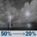 Wednesday Night: A chance of showers and thunderstorms before 1am. Mostly cloudy, with a low around 67. Chance of precipitation is 50%. Wednesday Night: Chance Showers And Thunderstorms