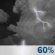 Saturday Night: Showers and thunderstorms likely. Mostly cloudy, with a low around 59. Chance of precipitation is 60%. Saturday Night: Showers And Thunderstorms Likely